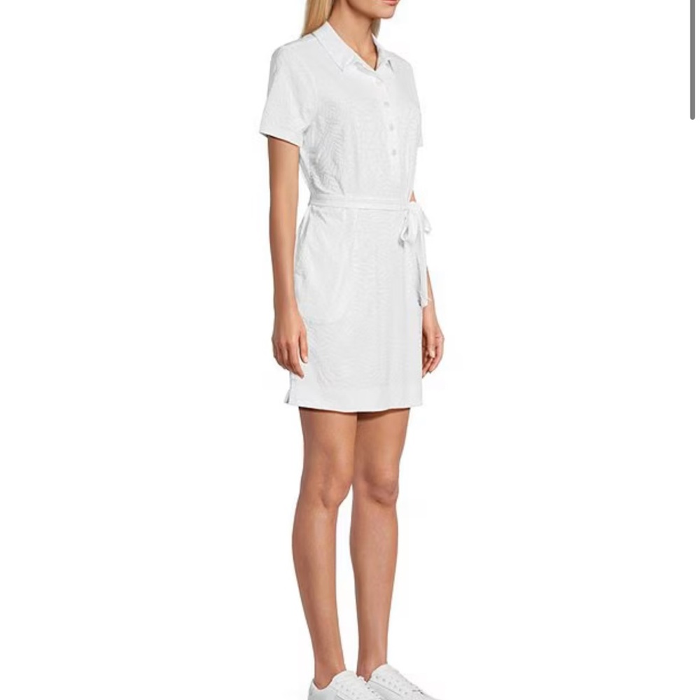 White Short Sleeve Dress